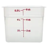 Cambro 6SFSPP-190 - 6 qt Polypropylene Food Storage Container - CamSquare (6 per Case) 