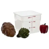 Cambro 6SFSPP-190 - 6 qt Polypropylene Food Storage Container - CamSquare (6 per Case) 