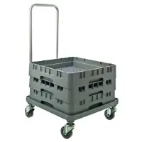 Cambro CDR2020H-151 - Plastic Camdolly for Dish Racks with Chrome Handle 