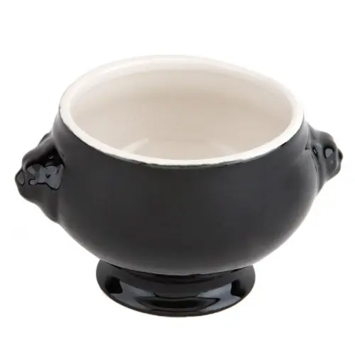 C.A.C. China LN-15-BLK Color Lion Head Bouillon Cups - Black 5-1/4" - (2 Dozen per Case)