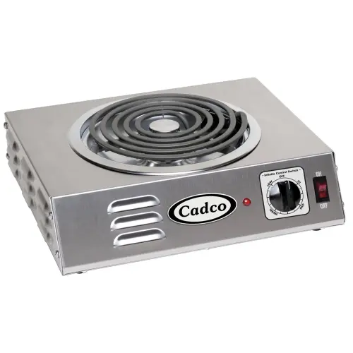 Cadco - CSR3T - Single Hi-Power Stainless Steel Hot Plate - 8"