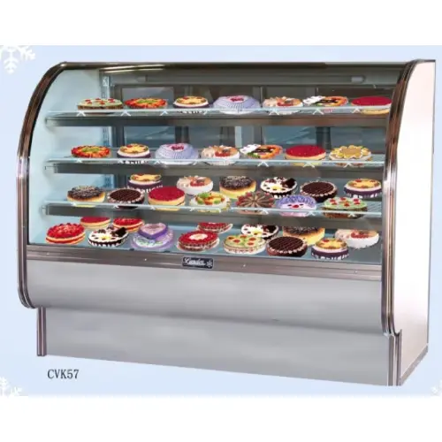 Leader CVK57-D - 57" Curved Glass Dry Bakery Display Case - Counter Height