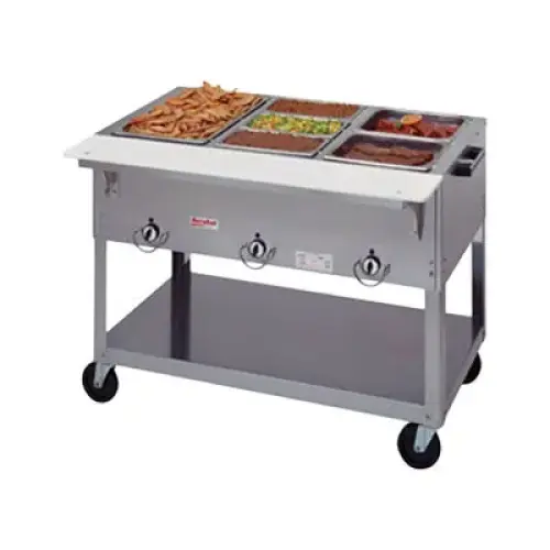 Duke Aerohot Electric Hot Food Table - Portable 3 Wells, 44-4/8"W [EP303]