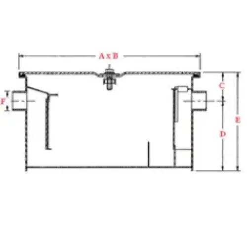 Universal LJ-30 - PDI Grease Interceptor Trap 30 lbs. / 15 GPM 