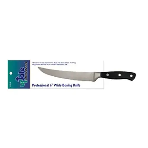 Update International KGE-04 - 0.25" x 2.1" x 11" - Stainless Steel - Forged Curved-Blade Boning Knife