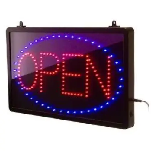 Update International LED-OPEN - 1.63" x 13" x 21.63" - Open LED Sign - 