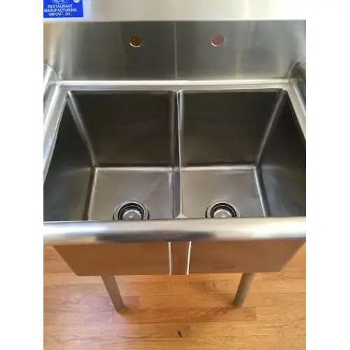 Universal LJ1416-2 - 33" Two Compartment Sink - NSF Certified