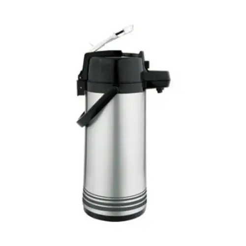 Update International LSVL-25-BK/SF - 14.75" x 6.38" x 6.38" - Stainless Steel - Lever-Top Airpot Server