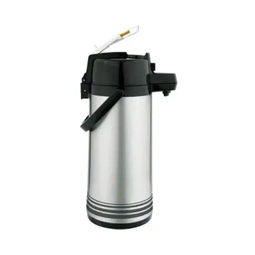Update International LSVL-25-OR/SF - 14.75" x 6.38" x 6.38" - Stainless Steel - Lever-Top Decaf Airpot Server