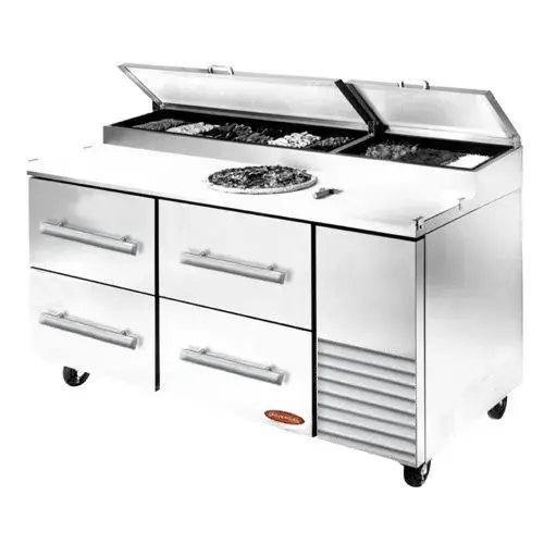 Universal PP72SC-4 - 72" Pizza Prep Table W/ Drawers