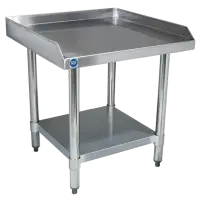 Universal ES-S2424 24&rdquo; x 24&rdquo; Stainless Steel Equipment Stand 16-Gauge with Galvanized Undershelf