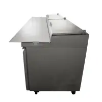 Universal UPPT92 92&rdquo; Three Door Pizza Prep Table Refrigerator