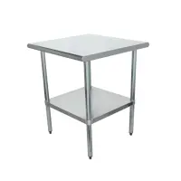 Universal SS3030 - 30" X 30" Stainless Steel Work Table W/ Stainless Steel Under Shelf