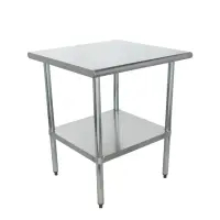 Universal SS3030 - 30" X 30" Stainless Steel Work Table W/ Stainless Steel Under Shelf