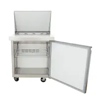Universal USPT28 28&rdquo; Mega Top One Door Sandwich Prep Table Refrigerator