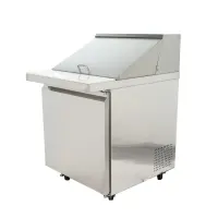 Universal USPT28 28&rdquo; Mega Top One Door Sandwich Prep Table Refrigerator