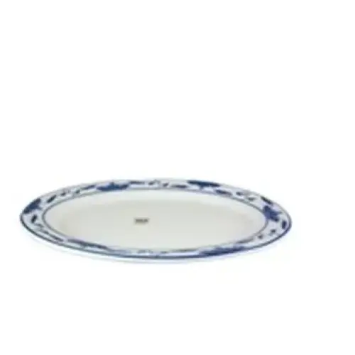 C.A.C. China 103-14 - Blue Lotus Platter 12-1/4" - (1 Dozen per Case)