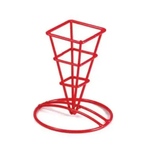 GET Enterprises - 4-91644 - Single Square Red French Fry Cone