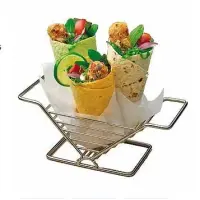 GET Enterprises - 4-82021 - Medium Stainless V Shape Serving Basket