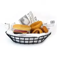 GET Enterprises - 4-30144 - 9 3/4" Oval Black Powder-coated Basket