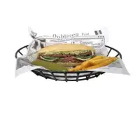 GET Enterprises - 4-34418 - 12" Oval Black PE-coated Basket