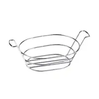 GET Enterprises - 4-22785 - Oval Chrome Basket With Handles