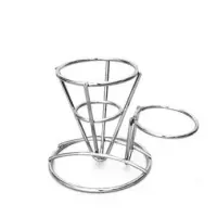 GET Enterprises - 4-880164 - Small Stainless French Fry Cone w/ 1 Holder