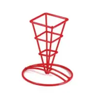 GET Enterprises - 4-91644 - Single Square Red French Fry Cone
