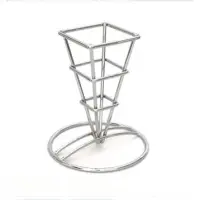 GET Enterprises - 4-21644 - Single Square Chrome French Fry Cone