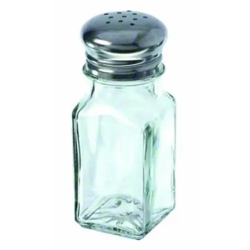 Update International SK-SM - 1.5" x 4.06" x 1.5" - Glass Salt and Pepper Square Shaker with Mushroom Cap  