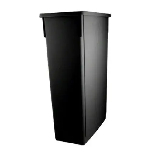 Update International SSC-23BK - 20.13" x 29.63" x 11.13" - Plastic Space Saver Trash Can  