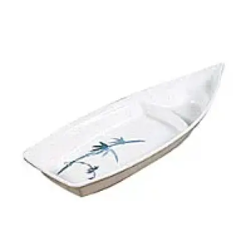 Thunder Group Sushi Boat - Blue Bamboo Collection 9-1/2" x 4-1/2" (12 per Case) [8004BB]