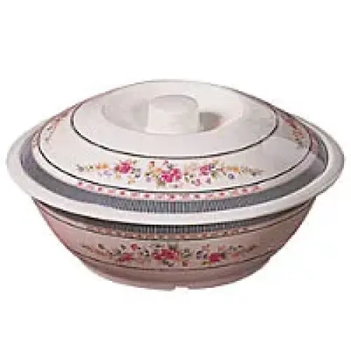 Thunder Group Serving Bowl with Lid  - Rose Collection 63 oz (24 per Case) [8010AR]