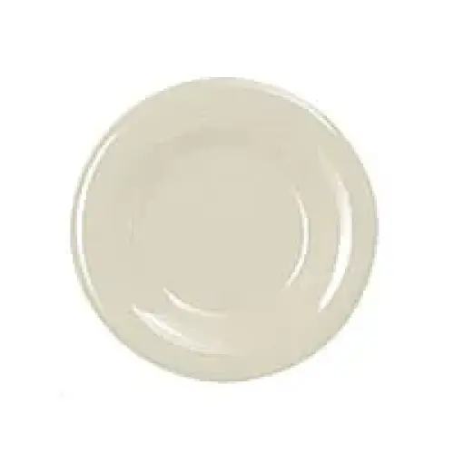 Thunder Group Round Wide Rim Round Plate - Ivory - 7-1/2"  (12 per Case) [CR007V]