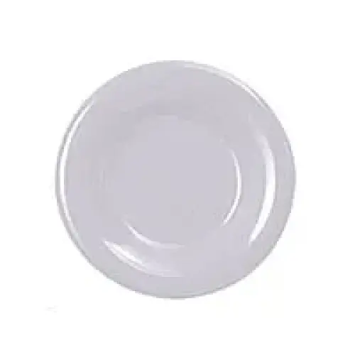 Thunder Group Round Wide Rim Round Plate - White - 7-1/2"  (12 per Case) [CR007W]