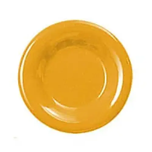 Thunder Group Round Wide Rim Round Plate - Yellow - 9"  (12 per Case) [CR009YW]