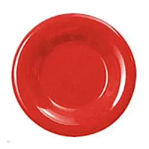 Thunder Group Round Wide Rim Round Plate - Pure Red - 10.5"  (12 per Case) [CR010PR]