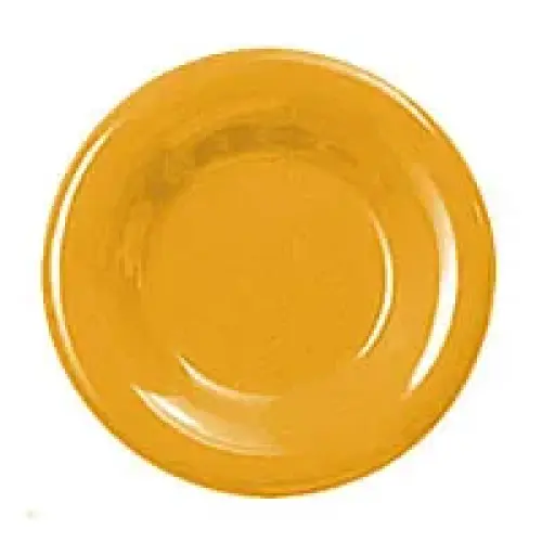 Thunder Group Round Wide Rim Round Plate - Yellow - 10.5"  (12 per Case) [CR010YW]