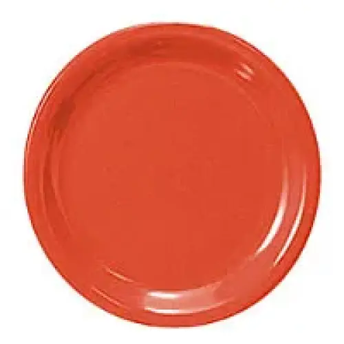 Thunder Group Narrow Rim Round Plate - Orange - 10-1/2"  (12 per Case) [CR110RD]