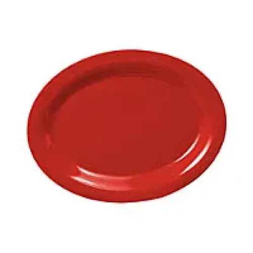Thunder Group Oval Platter - Pure Red - 9-1/2" x 7-1/4" (12 per Case) [CR209PR]