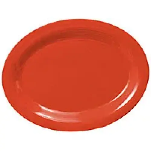 Thunder Group Oval Platter - Orange - 13-1/2" x 10-1/2" (12 per Case) [CR213RD]