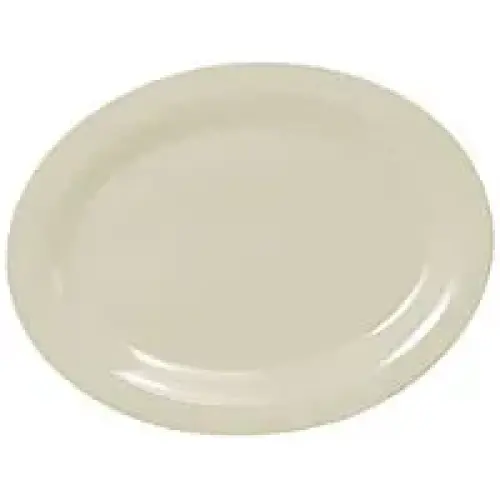 Thunder Group Oval Platter - Ivory - 13-1/2" x 10-1/2" (12 per Case) [CR213V]
