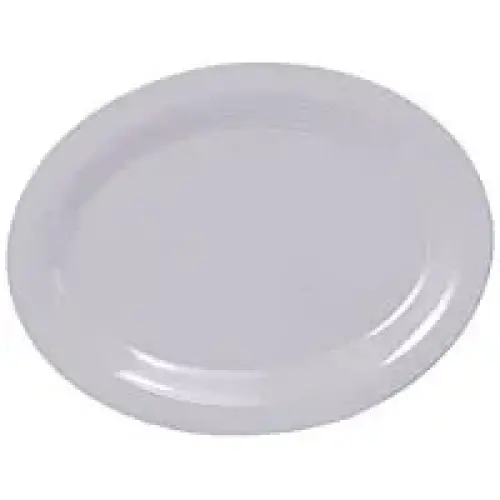 Thunder Group Oval Platter - White - 13-1/2" x 10-1/2" (12 per Case) [CR213W]