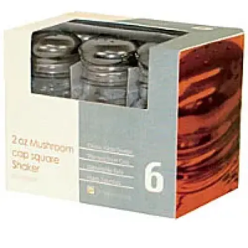 Thunder Group Square Shaker Set w/ Perforated Top 2 oz (8 per Case) [GLTWSS002T]