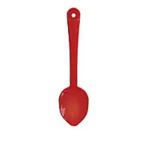 Thunder Group Red Polycarbonate Solid Serving Spoons 11" (12 per Case) [PLSS111RD]