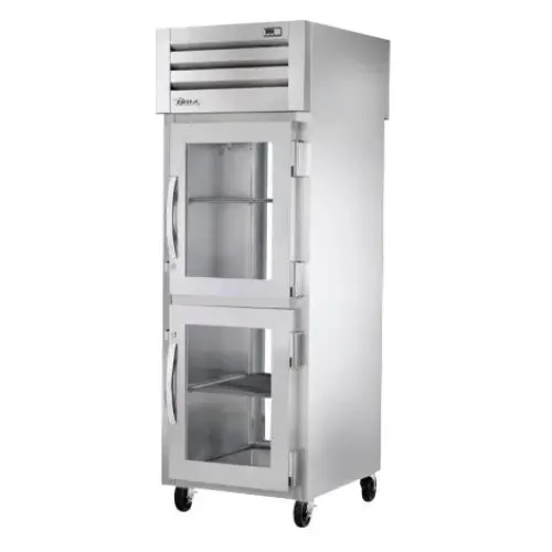True STR1RPT-2HG-1G 28" Spec Series Glass Half Door Pass Through Refrigerator