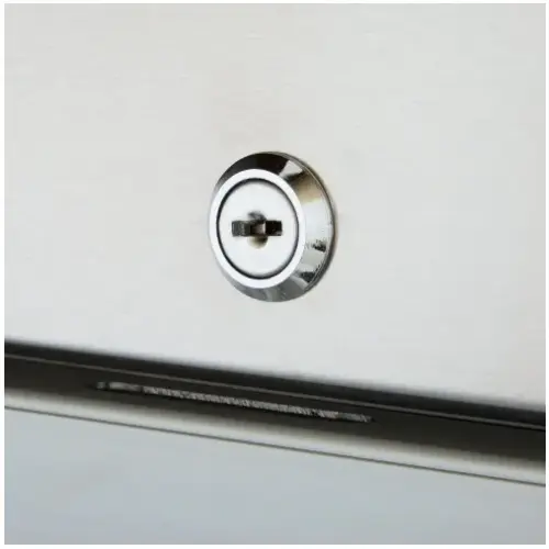 Universal USDR81 81" Three Section Glass Door Reach in Refrigerator with LED Lights - 72 Cu. Ft.