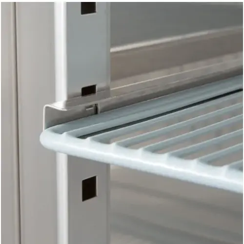 Universal USDR81 81" Three Section Glass Door Reach in Refrigerator with LED Lights - 72 Cu. Ft.