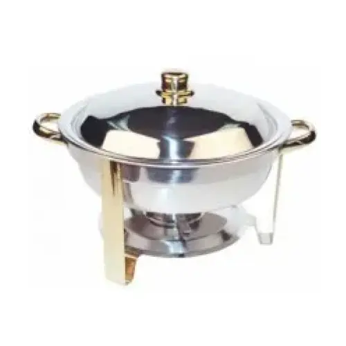 Winco 203 - Round Stainless 4 Quart Chafer 