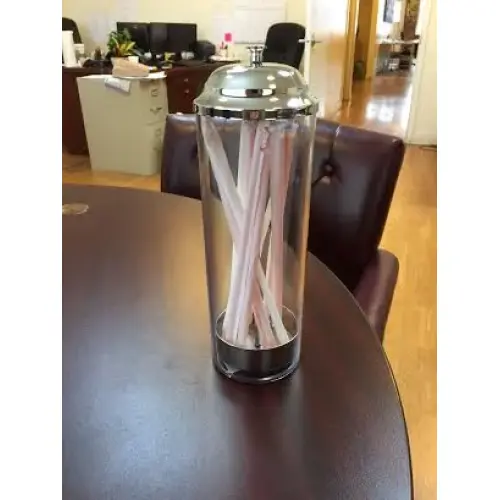 Winco SDP-3 - Stainless Steel Accent Straw Dispenser 